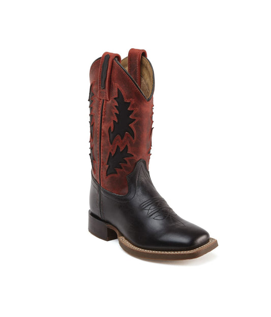 Old West Black & Red Cowboy Boots